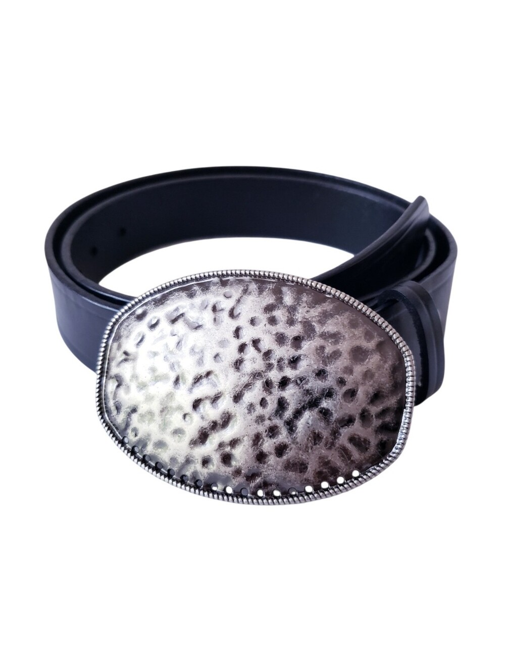 Vintage Meg and Cait Black Leather Belt